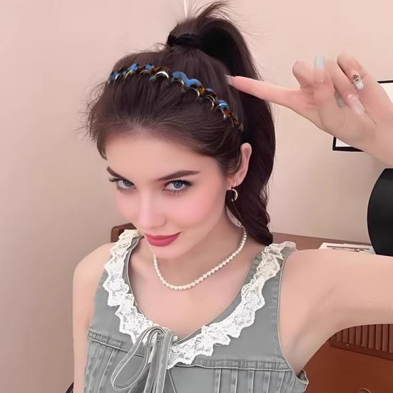 Cerchietto per Capelli a Forma di U in Silicone Fascia Antiscivolo con Denti Cerchietto Versatile per Acconciature Pettine Regolabile Accessorio per Capelli