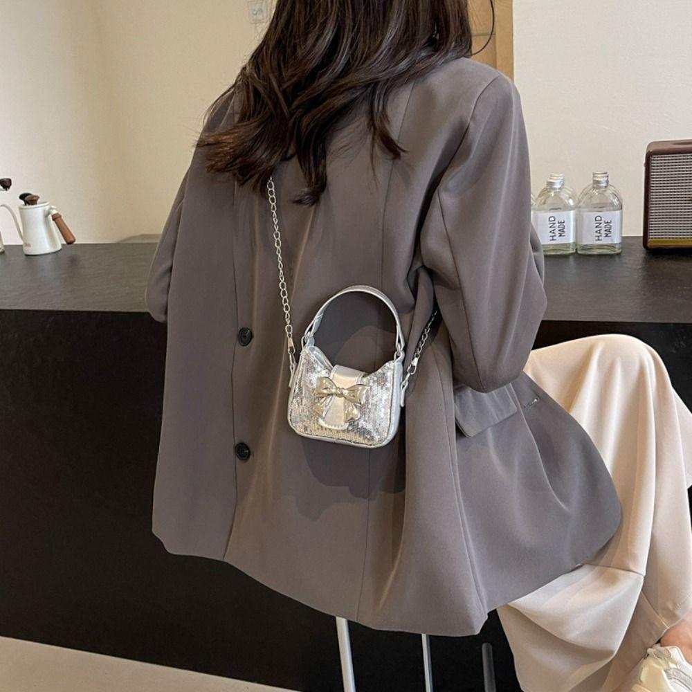 

Сумка через плечо с бантом Маленькая сумочка Модная сумка для свиданий