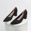 Women's Large High-heeled Shoes Multicolor Pointy Knit Breathable Comfortable Anti-skid Rubber Sole Work Shoes  New Autumn