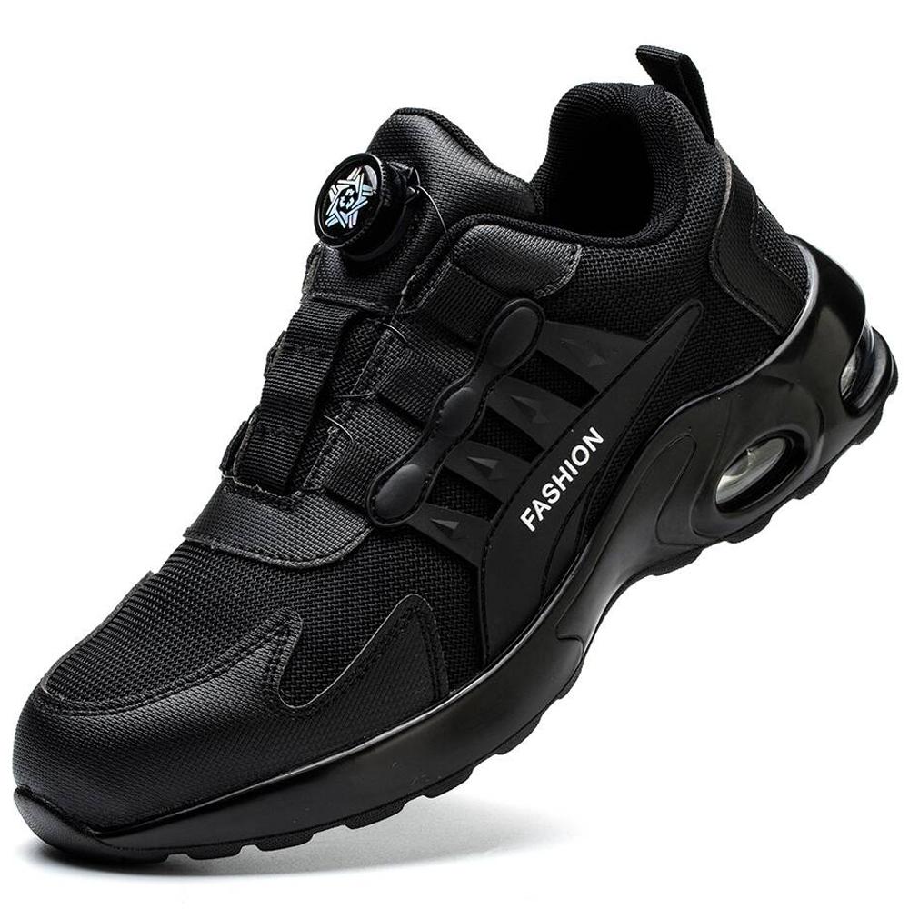 Men'S Rotating Button Safety Shoes Steel Toe Work Sneakers Indestructible Shoes Puncture-Proof Work Boots Air Cushion Men Boots