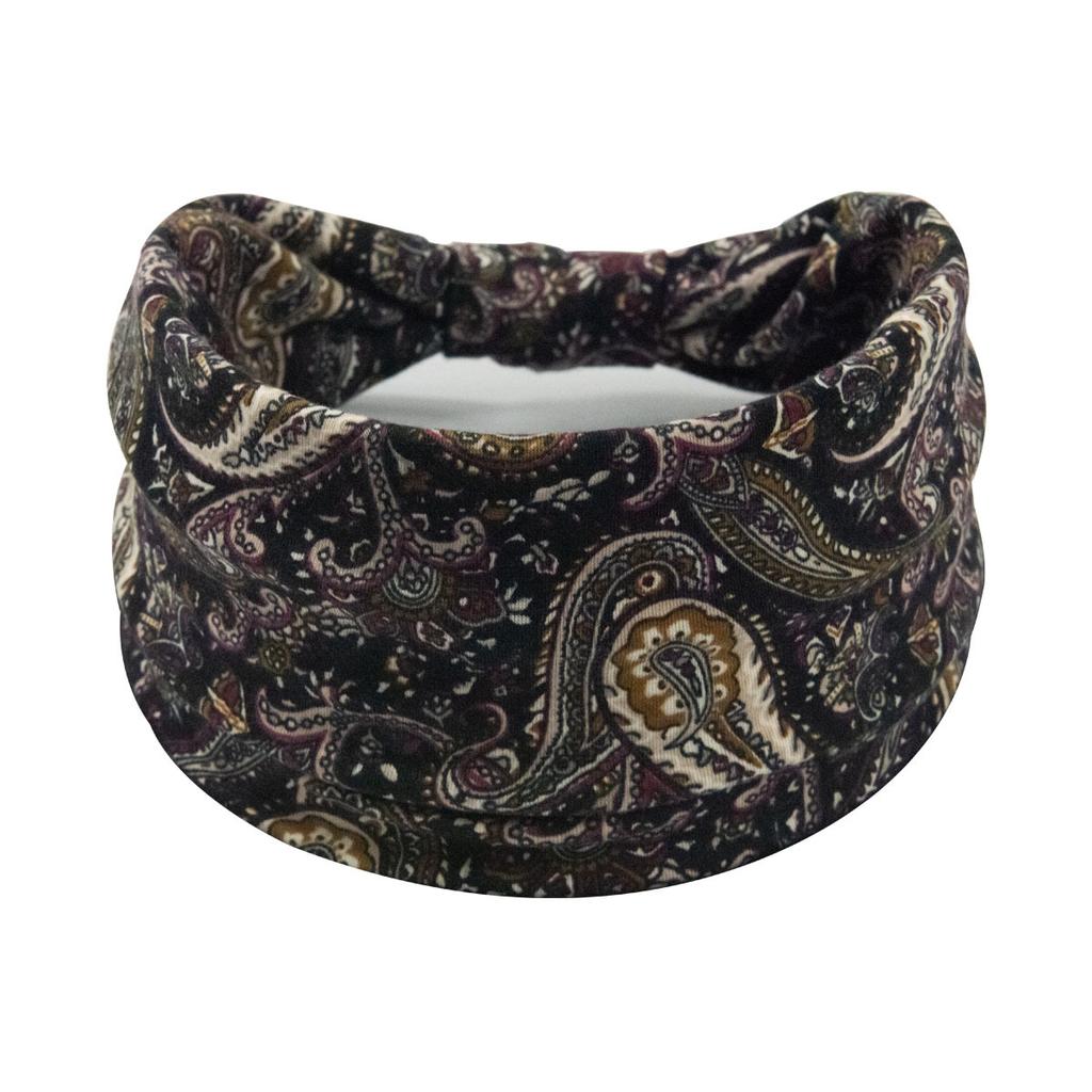 Bohemian Cashew Yoga Übung Stirnband Anti Schweiß und Feuchtigkeit Absorbieren Elastische Baumwolle Stirnband Knoten Stirnband