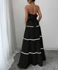 2026 Summer European & American Holiday Casual Strapless Lace Patchwork Long Dress & Two-Piece Women's Set