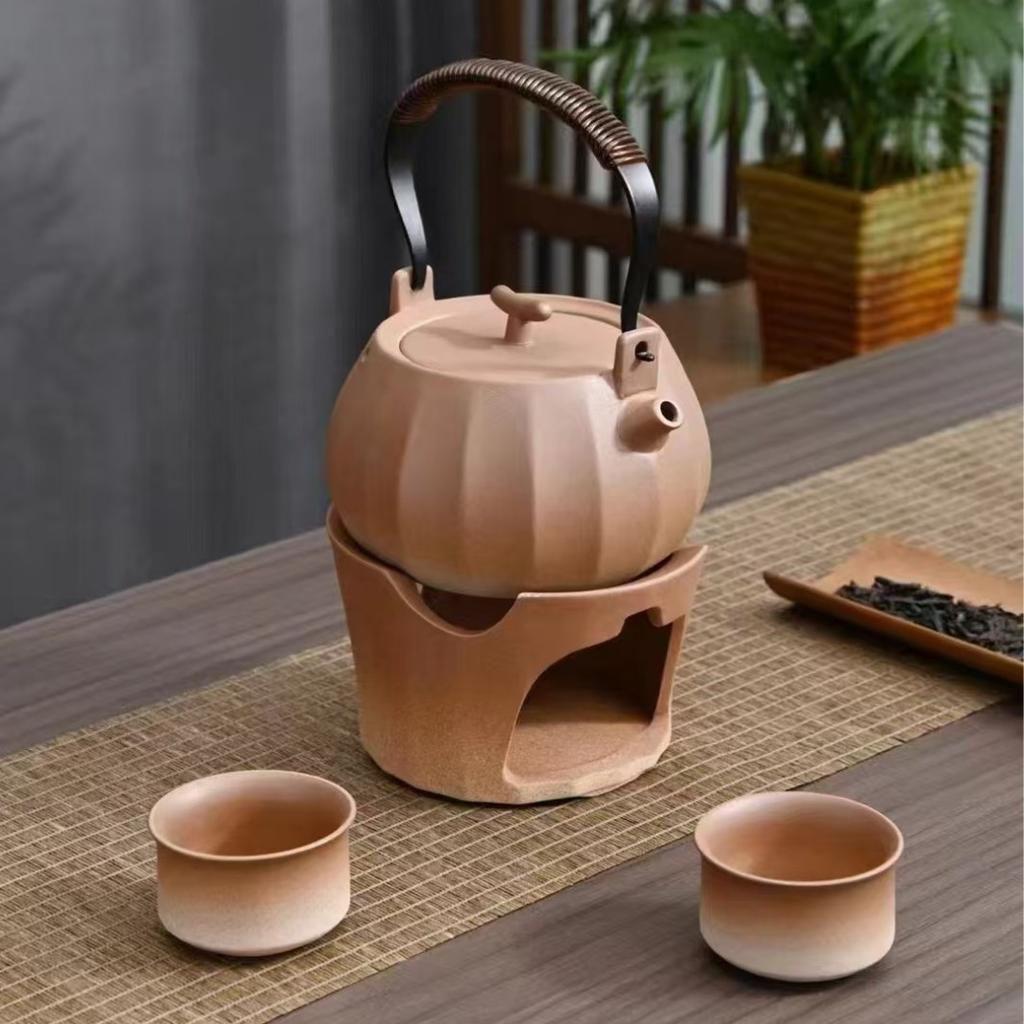 Coarse Pottery Brewed Teapot, Fireplace Brewed Teapot, Open Flame Candle, Beam Pot, Simple Warm Tea Set, Outdoor Brewing Teapot, No