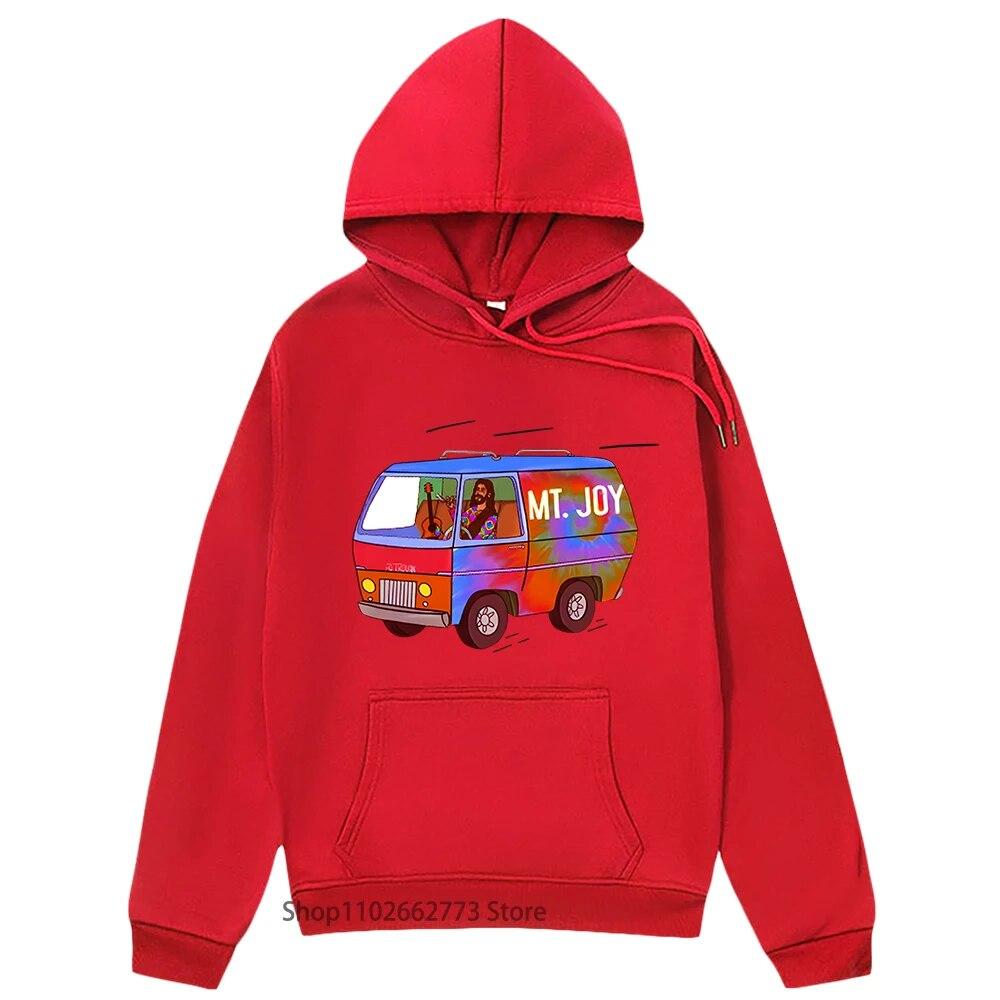 MttJoyy Hoodies Hippi Van Bus Sweatshirt Women/Men 90s Tops Fashion Clothing Harajuku Unisex Pullover Cartoon Y2k Clothes Unisex