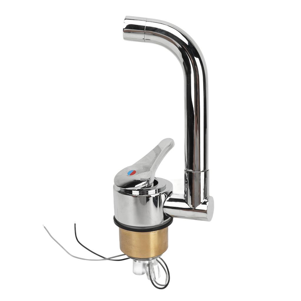 RV Water Faucet 360 Degree Rotatable 316 Stainless Steel Hot Cold Water Supply for Campers RVs Travel Trailers