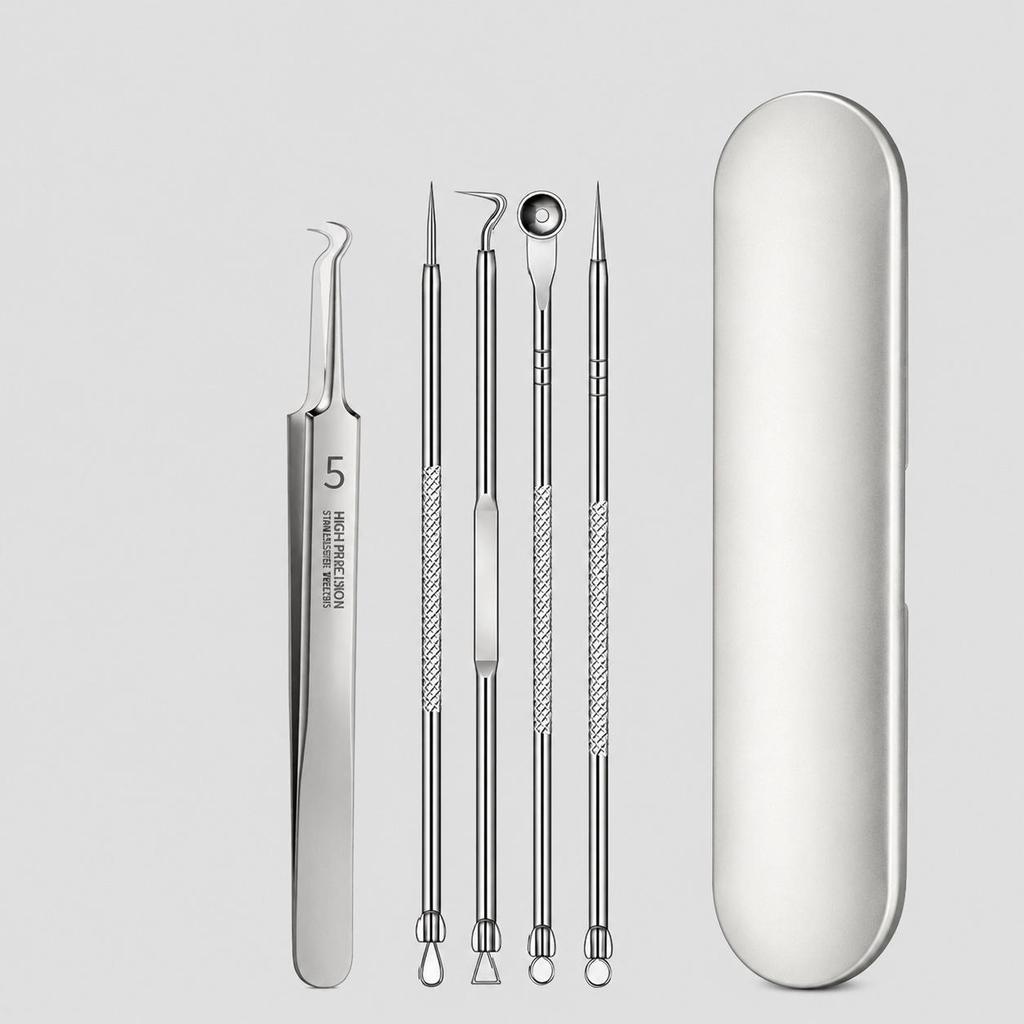 Ultra-Fine Tweezers Blackhead & Pimple Extraction Needle Set – Pointed Tip Beauty Tool for Acne Treatment