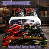 Personalized 3Pcs Bedding SetMiraculous Ladybug Custom Text Duvet Cover Pillowcase Set Bedroom Gift