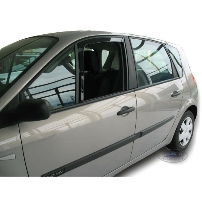 Déflecteurs D'air - J&J AUTOMOTIVE - Heko - Fumé - Renault Scenic 2003-2009 - Installation Facile