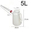 1.2/2/3/4/5L Graduated Oil Jug with Detachable Flexible Long Spout, Anti-Spill Fuel Dispensing Can, Car Engine Filling Tool