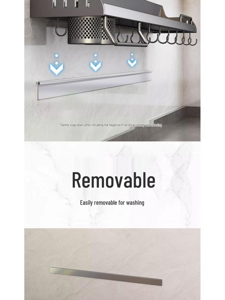 Punch-Free Wall-Mounted Kitchen Rack: Multifunctional Chopsticks, Knife Holder & Seasoning Storage