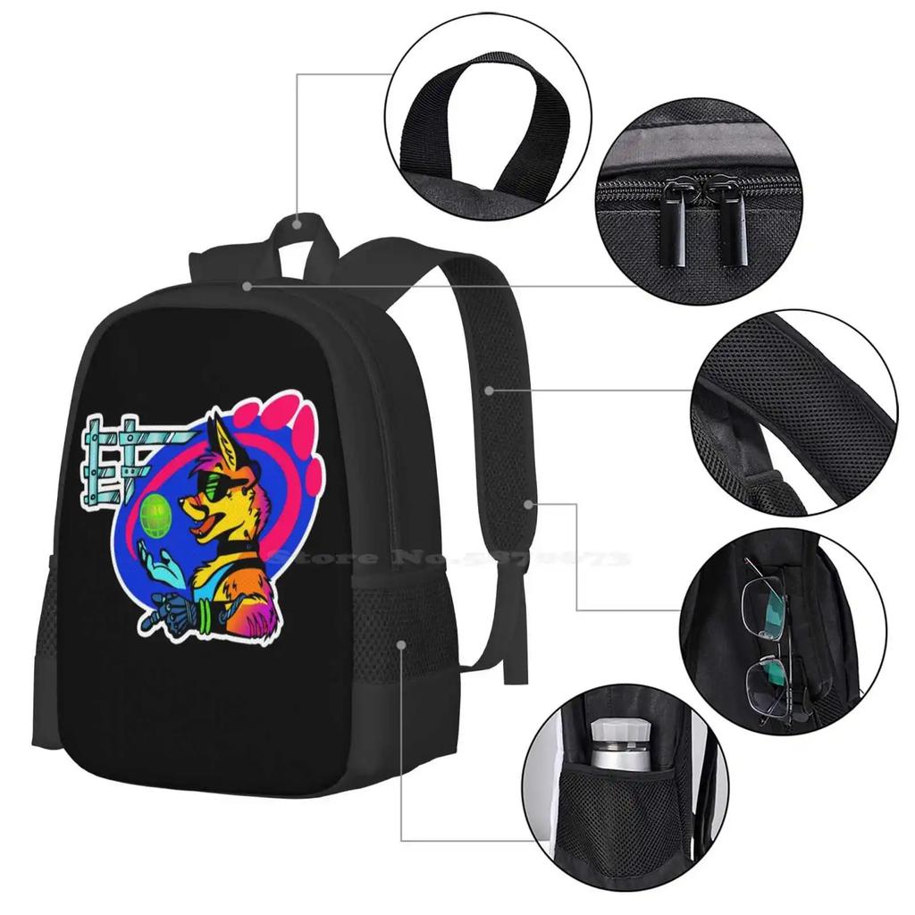 Eurofurence Online 2020 ( Space Pirates ) Pattern Design Bagpack School Bags Eurofurence Virtualfurence Convention Fox Cyber