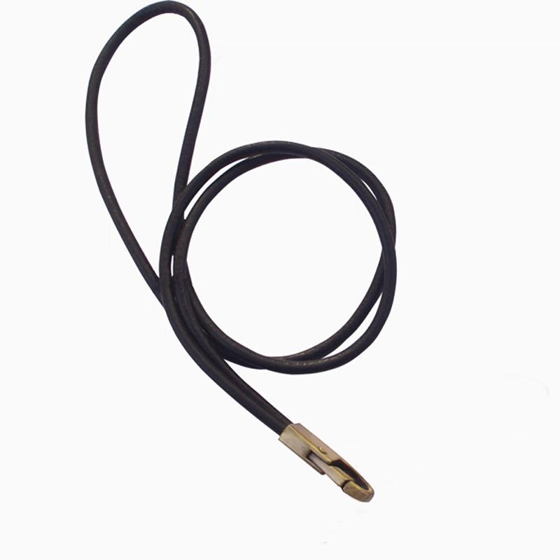 Vintage Cowhide Rope Keychain: Durable Anti-Lost Phone & ID Neck Lanyard with Spring Ring.