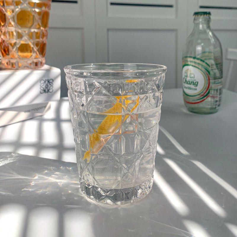 Handcarved Glass Crystal Cup Style Creative Engraved Chessboard Whiskey Glass Wine Glass 310ml Crystal