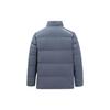 Anta Training Series FW22 Solid Color Printed Letter Zipper Warm Thick Stand Collar Down Jacket Men Outerwear Gray 952247944-3