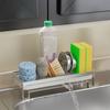 Black/Silver Soap Sponge Holder Self-Draining Dishcloth Towel Rack Sink Drain Rack  for Home