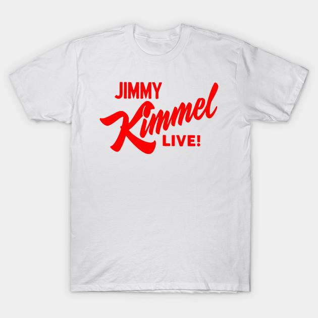 

Men Black Print T-shirt Jimmy Kimmel Live Tall No-Cut Transfer Paper Print Cotton Tshirt 4XL білий