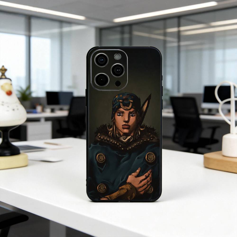 J-Joestar of the J-Jojo J-Johnny-JJES  Phone Case For iPhone 17,16,15,14,13,12,11 Plus,Pro Max,XS,Soft Silicone Black Cover