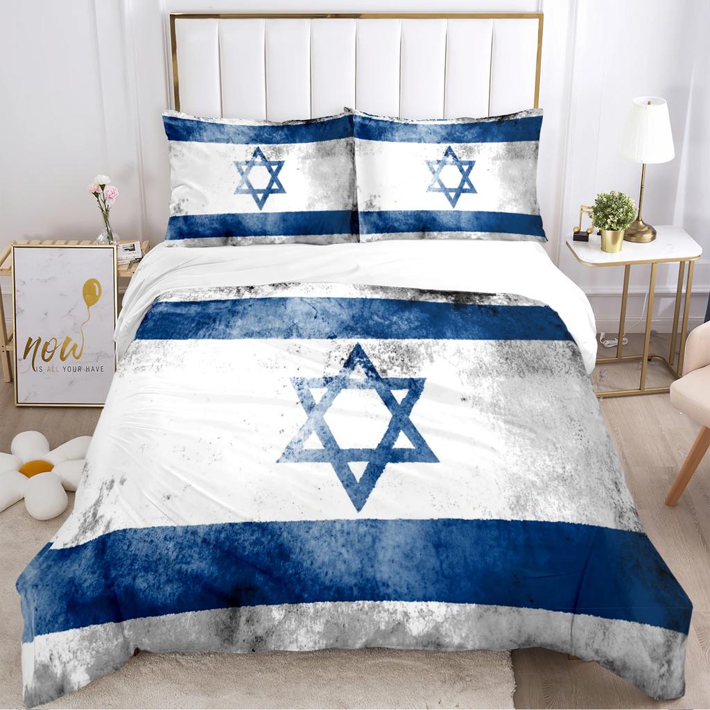 US UK National Flag Digital Polyest Duvet Cover Bedding Sets Soft Quilt Cover and Pillowcases for Teens Single/Double/Queen/King