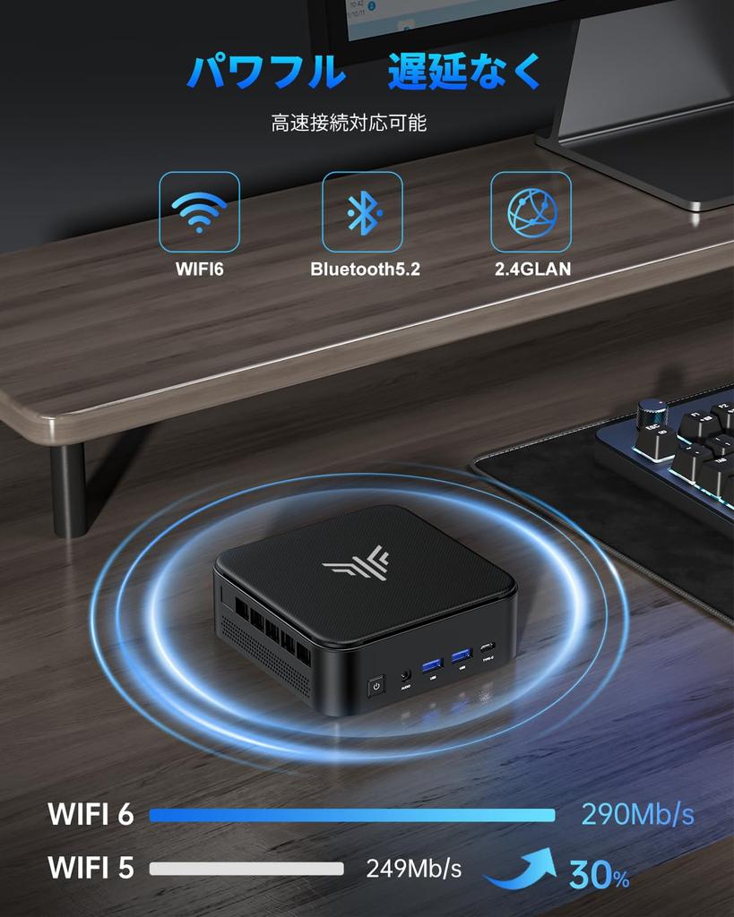 New NIPOGI Gaming PC AMD Ryzen 5 7430U Max Mini PC 32GB DDR4 512GB SSD mini pc Windows11 Pro 4K60Hz Mini Computer 4K Quiet High Speed Heat Dissipation