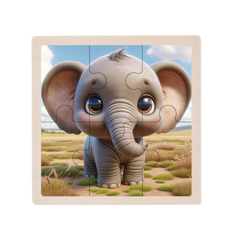 Wooden Educational Jigsaw Puzzle for Toddlers, Ages 1-5