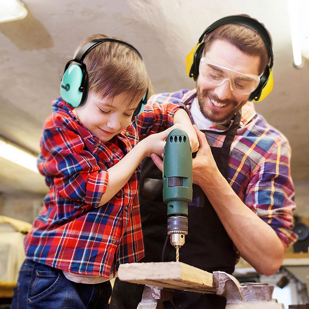 EZARC Soundproof 30dB SNR Foldable Earmuffs for Children and Ideal for and Relieving Hearing Noise Reduction Earmuffs, Reduction, Students, Sleeping,