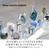 FUJIEI Glas Innenobjekt Blase Grau Glasfigur Ornament Ornament Briefbeschwerer Blase Blasen Tupfen GO-010