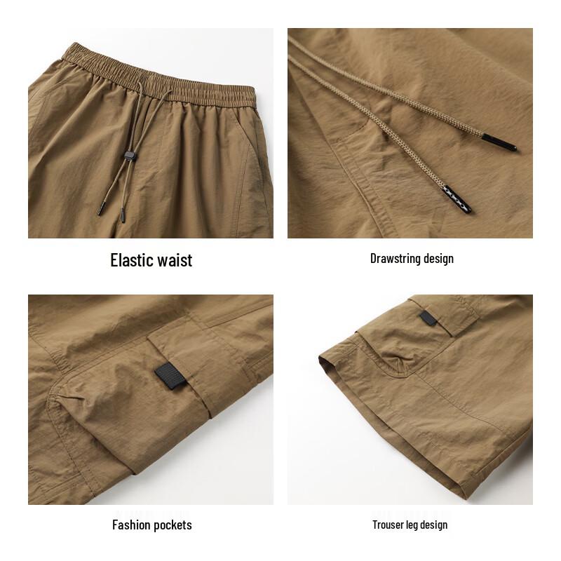 MiiOW Men's Lightweight Breathable Techwear Cargo Shorts