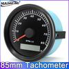 85mm Tachometer  Auto Marine RPM Meter Gauge 8000RPM REV Counter LCD Hourmeter with Red Backlights 12V 24V
