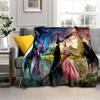 3D Glinda Musical Movie Wicked Cartoon Soft Plush Blanket,Flannel Blanket Throw Blanket for Living Room Bedroom Bed Sofa Cover