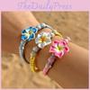 Soft Clay Flower Handmade Bracelet For Women With Adjustable Fit And Floral Design