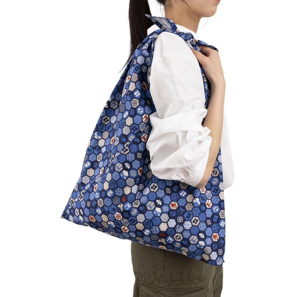 Azuma Tote Cotton Azuma Bag with Long Handle That Can Also Be Used As an Eco Bag ~Hexagonal~ 100%