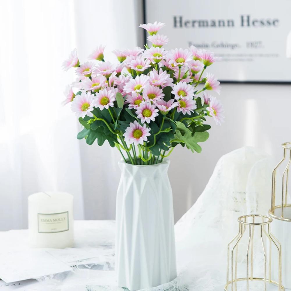21 Heads Artificialflower Autumn Silk Daisy Bouquet Decor Vase Home Wedding Decor Household Products Holiday Party DIY Gift Box