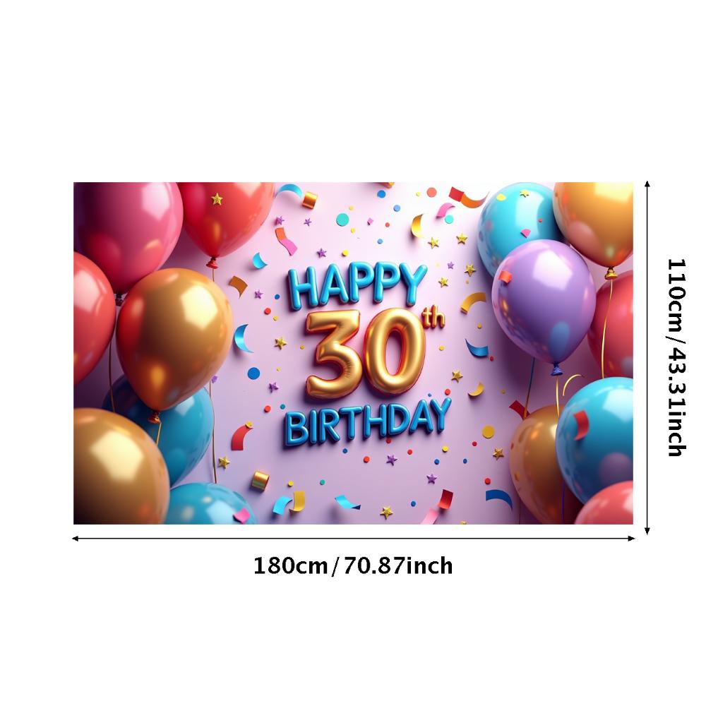 Party Decorations Colorful Photography Background Anniversary Supplies 30th Birthday Backdrop For Birthday Anniversary Party