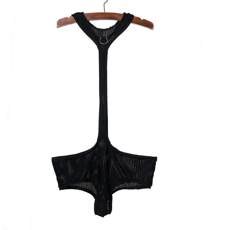 Men's Sexy Mesh Bodysuit - Breathable Lingerie Costume with Open Design for Adults Men Sex Underwear