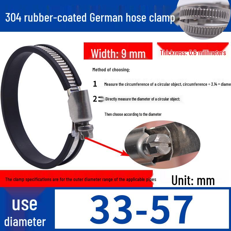 Expanded German-Style Quick-Release 304 Stainless Steel Hose Clamp