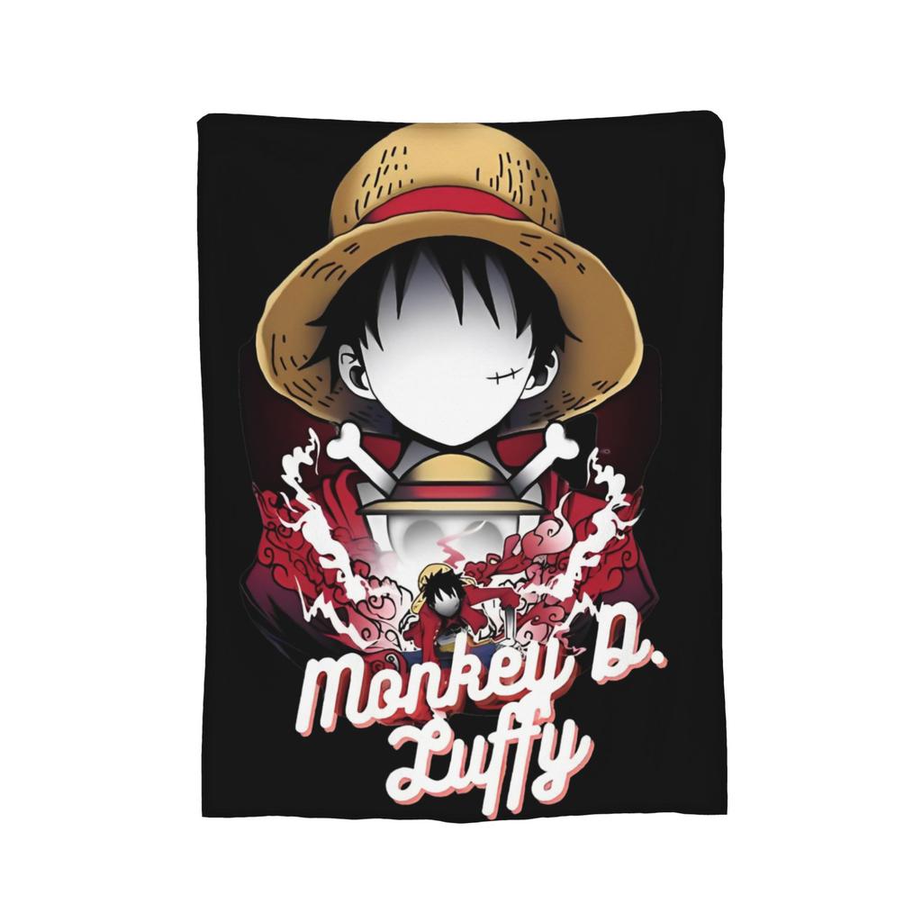Japanese Anime Blanket Fleece Spring Autumn Luffy Anime Multifunction Lightweight Thin Throw Blanket for Bed Travel Bedspreads