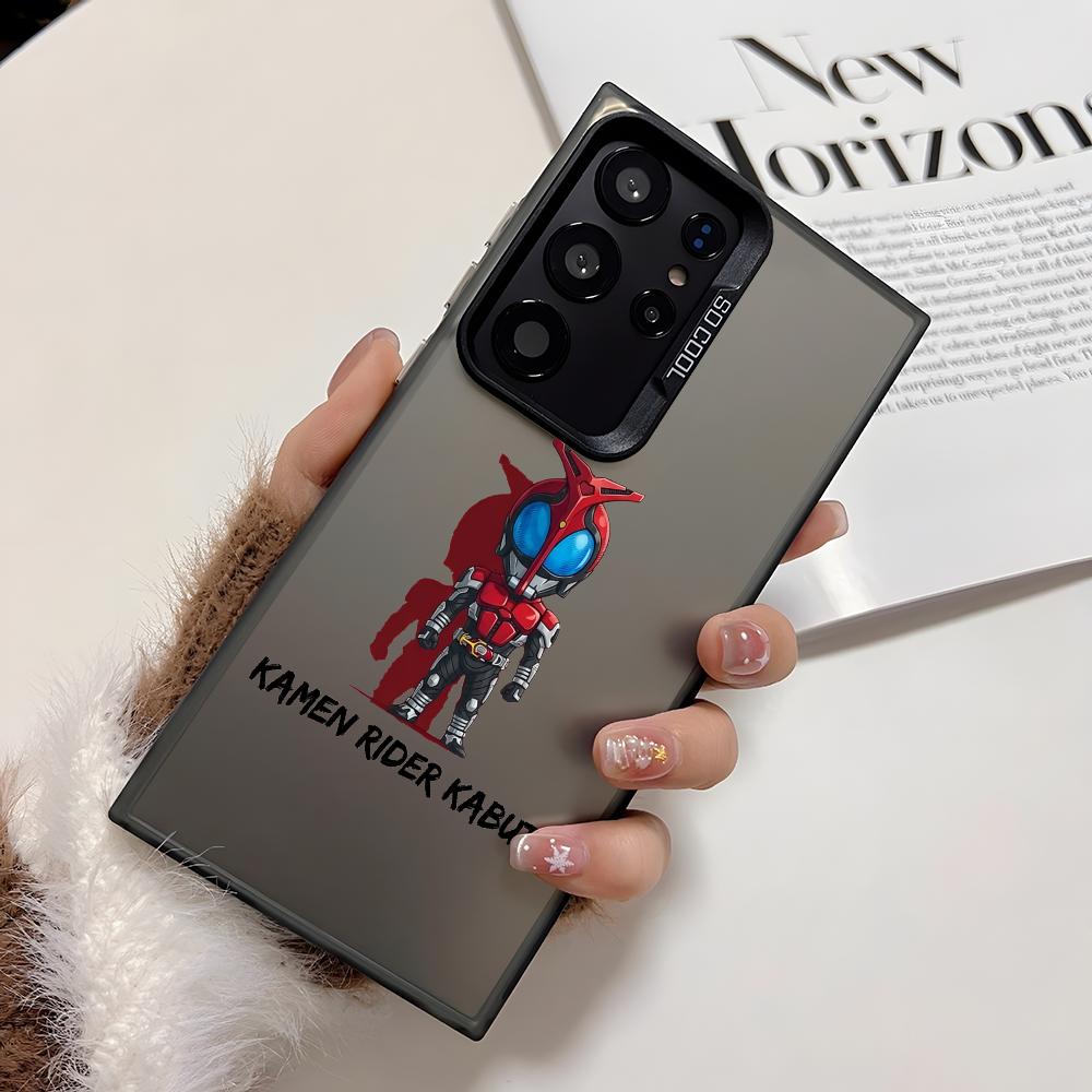 Classic K-Kamen Rider Phone Case For Samsung Galaxy S25 Edge S24 S23 S22 S21 S20 Ultra Funda Silicone Silver Cover