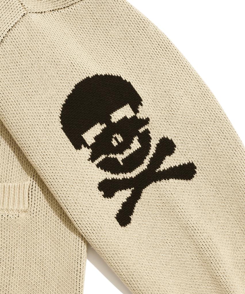 Seuweideu Skull Cowichan Sweater [Beige]