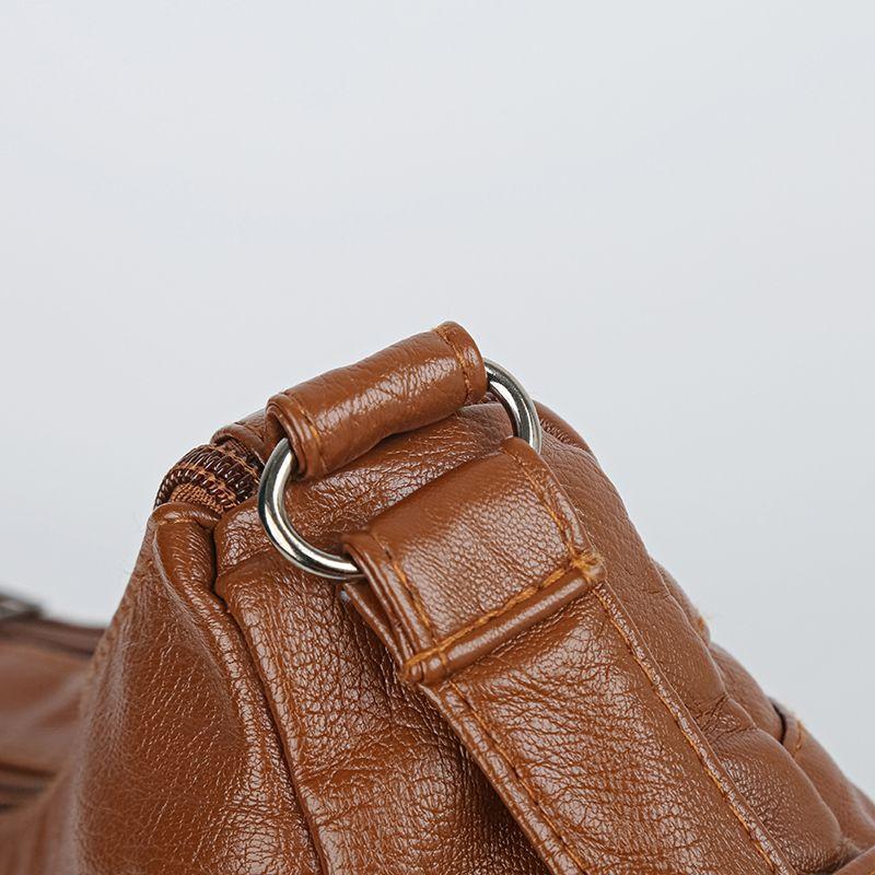 Ladies' Fashionable PU Leather Multi-layer Large Capacity Versatile Women's Bag, Single Shoulder Crossbody Bag