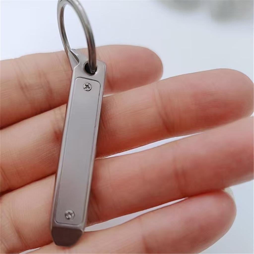 Antilost Phone Number Plate Multifunctional Keychain Screwdriver Phone Number Pendant Key Identifier for Women Men