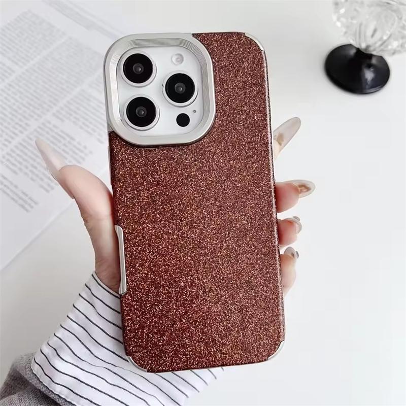 ფუფუნების ელექტროფირფიტოვანი ბრჭყვიალა ტელეფონის ქეისი iPhone 16 15 14 13 12 11 Pro Max-ისთვის, დარტყმაგამძლე ქეისი