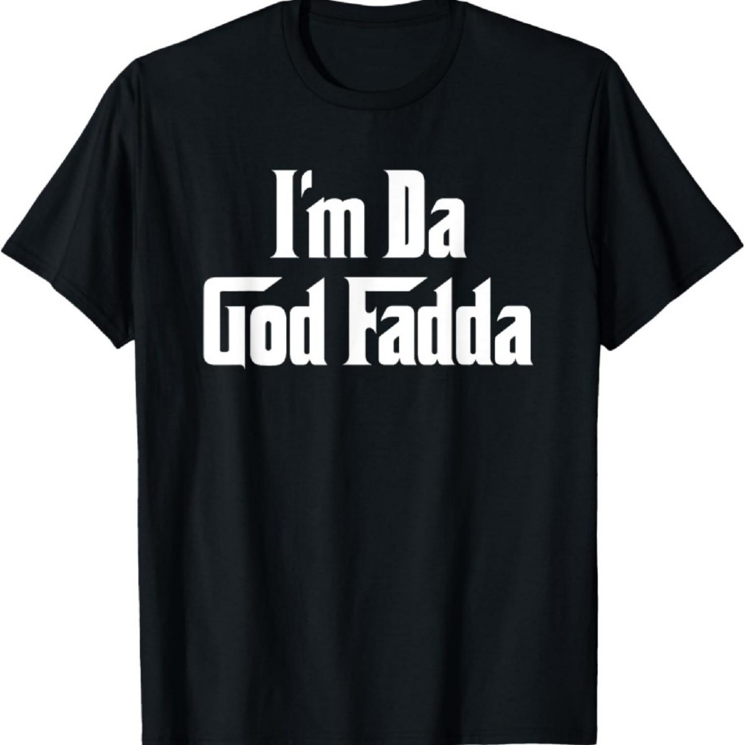 Забавная мужская футболка Я Да Бог Крестный Отец Бог Крестный Родитель S