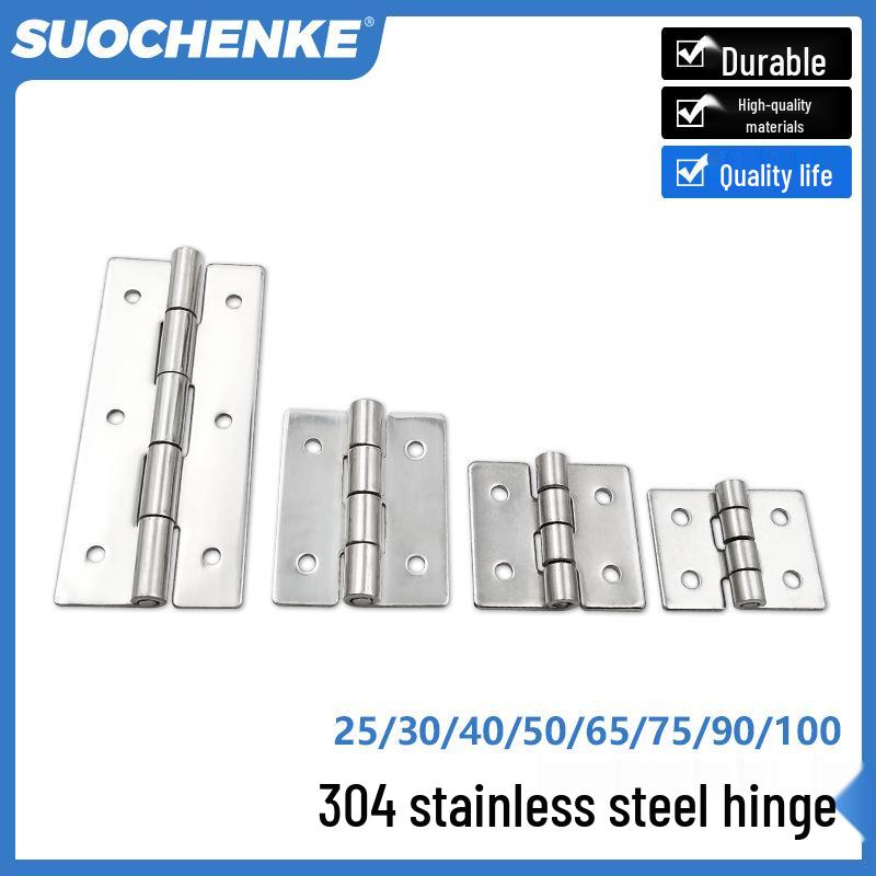 304 Stainless Steel Industrial Butterfly Hinge HHKS25/40/50/65/100 - Narrow Continuous Folding Hinge