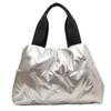 New Women Handheld Underarm Bag Minimalist Glossy Down-Filled Tote Bag Large Capacity Oxford Shoulder Bag