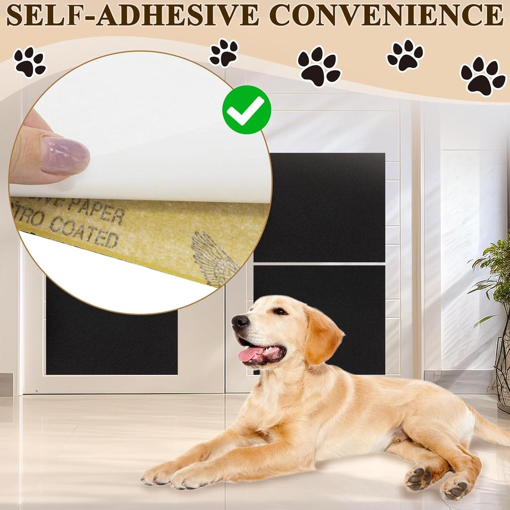 9 Pcs Dog Nail File Scratcher Self-Adhesive Replacement Sandpaper for Dog Scratch Pad Nail Files for Pet Manicure & Pedicure, Litter Box, Furniture