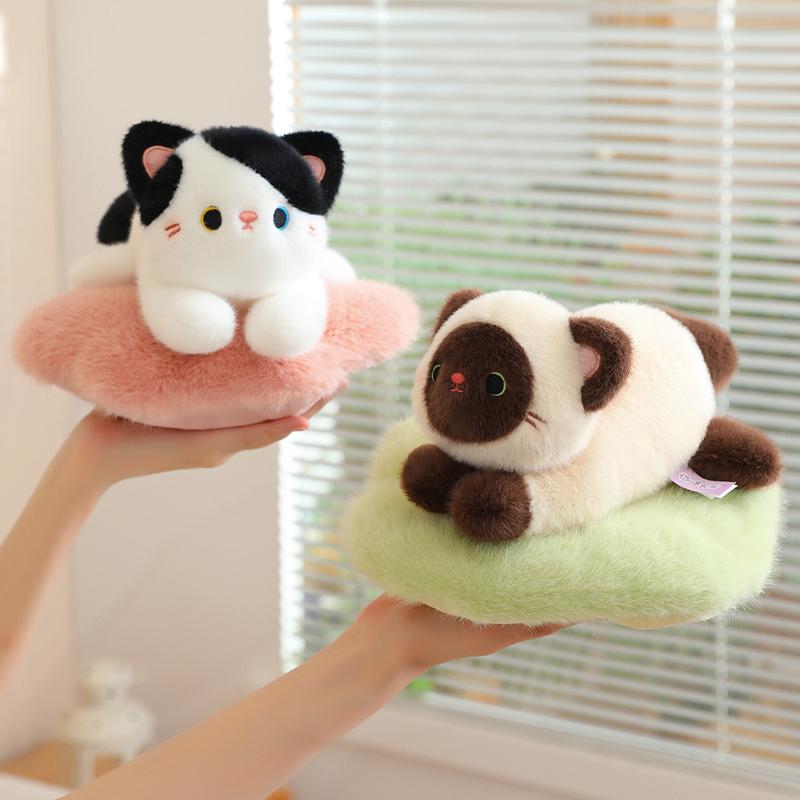 25Cm Cute Cat Plush Toy Pet Kitten Plush Doll High Quality Exquisite Cat Soft Comfortable Pillow Birthday Gift