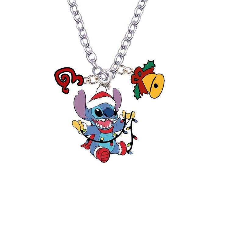Cross-border New Christmas Pendant Cartoon Star Baby Stitch Necklace Anime Peripheral