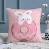 Food Lovers Cartoon Cute Donuts Pillow Case Silky Elegant Comfort Sofa Bed  Invisible Zipper Beach Pillowcase