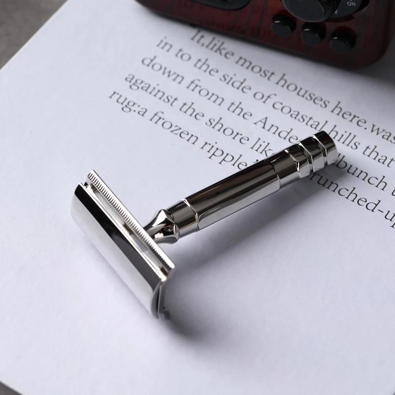 Yaqi THOT Stainless Steel Safety Razor With Gift Box 1.35MM Blade Gap 12MM Handle Diameter And 75MM Handle Diameter Safety Razor