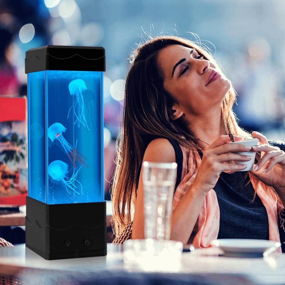 Color-Changing Night Light USB Charging Desktop Light Creative LED Jellyfish Lamp  Bedroom